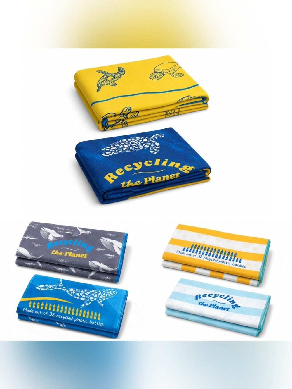 Eco-Friendly Beach Towel Double-Sided Design |Soft Quick-Dry| Sand Proof 3 PACK